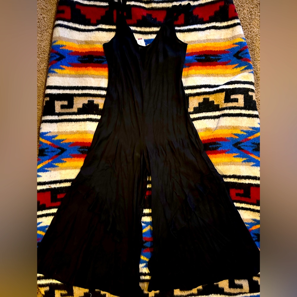 Ruffle flare leg jumpsuit